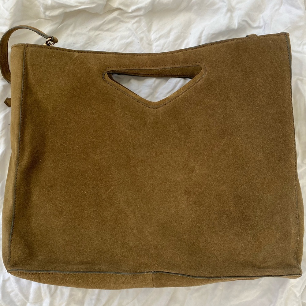 Green Suede Women Crossbody Bag